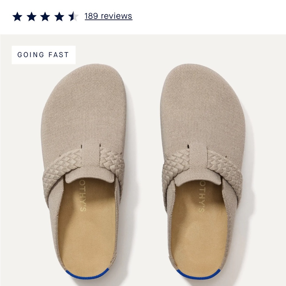 Rothy's Beige Braided Slip-Ons